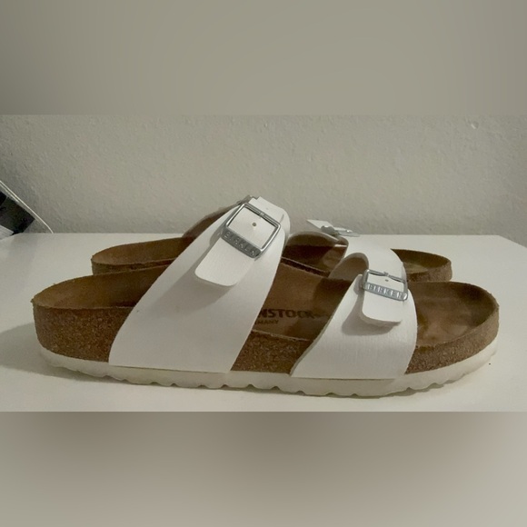 Birkenstock White Double Strap Sandals - Picture 2 of 8